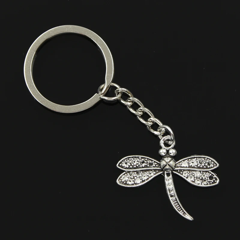 new fashion men 30mm keychain DIY metal holder chain vintage dragonfly 29x34mm silver pendant Gift
new fashion men 30mm keychain DIY metal holder chain vintage dragonfly 29x34mm silver pendant Gift