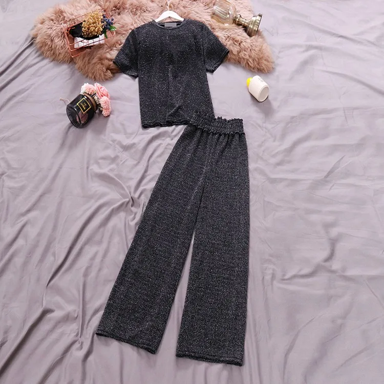 Amolapha Women Fil-Lumiere Knit Tshirt Pants Set Short Sleeve T-shirts Wide Leg Pant Suits for Woman
Amolapha Women Fil-Lumiere Knit Tshirt Pants Set Short Sleeve T-shirts Wide Leg Pant Suits for Woman