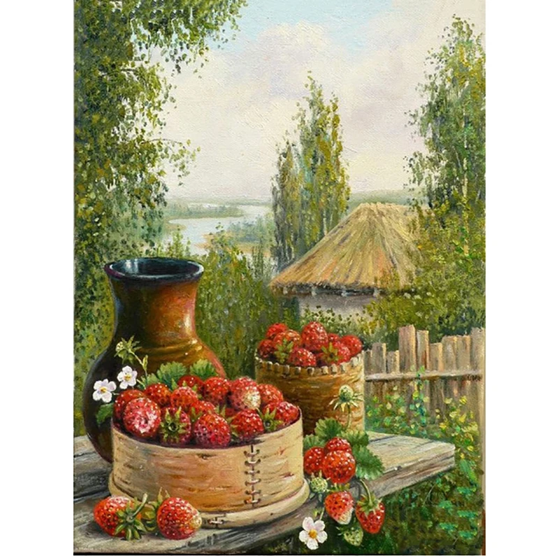 Canvas Strawberry Cross Stitch Painting 5D DIY Diamond Wall Sticker Handmade Suitable Mosaic Home Decor Full Square Drill
Canvas Strawberry Cross Stitch Painting 5D DIY Diamond Wall Sticker Handmade Suitable Mosaic Home Decor Full Square Drill