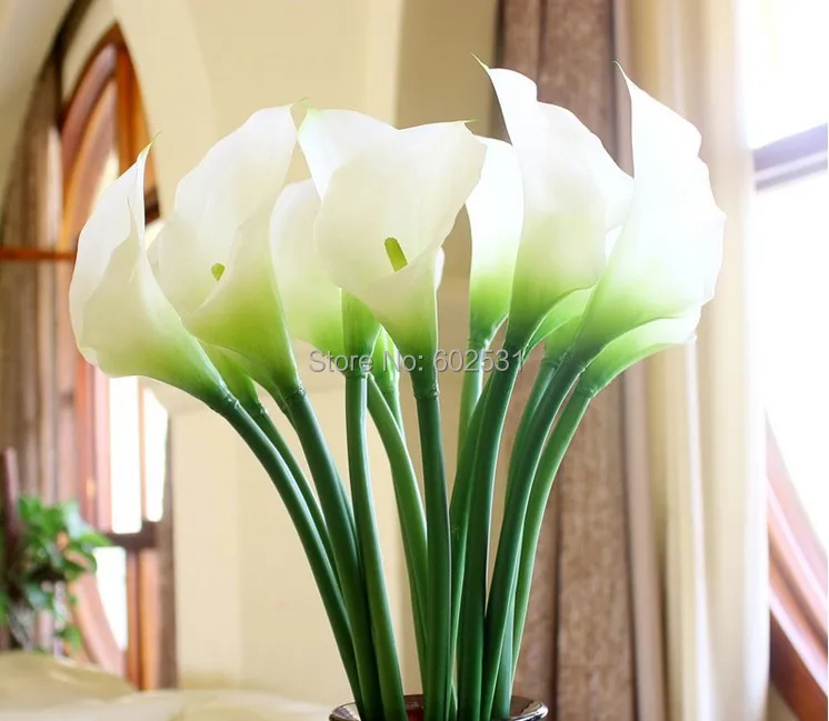 SPR 10pcs/lot Simulation single PU large Calla silk flowers home decoration flower lily wedding decoration flowers party decora
SPR 10pcs/lot Simulation single PU large Calla silk flowers home decoration flower lily wedding decoration flowers party decora