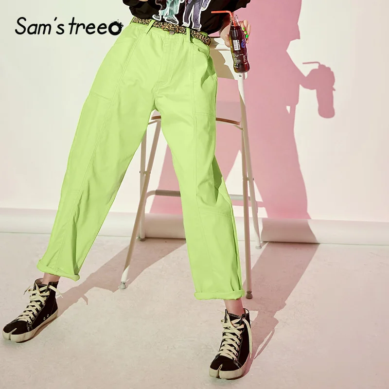 Samstree Cotton Neon Green Casual Women Pants Fashion 2019 Summer Mid Waist Cargo Pants Office Lady Basis White Trousers
Samstree Cotton Neon Green Casual Women Pants Fashion 2019 Summer Mid Waist Cargo Pants Office Lady Basis White Trousers
