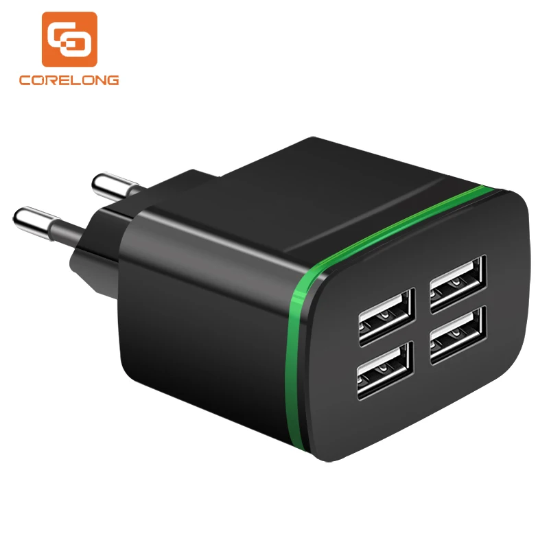 USB Charger for iPhone Samsung Android 5V 4A 4-Ports EU Plug Mobile Phone Universal Fast Charge LED Light Smart Wall Adapter
USB Charger for iPhone Samsung Android 5V 4A 4-Ports EU Plug Mobile Phone Universal Fast Charge LED Light Smart Wall Adapter