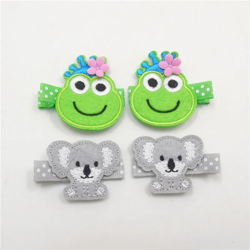 10pairs/lot Embroidery Cartoon Frog Princess Hair Clip with Pink Flower Cute Dot Koala Bear Hairpin Coala Barrette Animal Pinch 
10pairs/lot Embroidery Cartoon Frog Princess Hair Clip with Pink Flower Cute Dot Koala Bear Hairpin Coala Barrette Animal Pinch