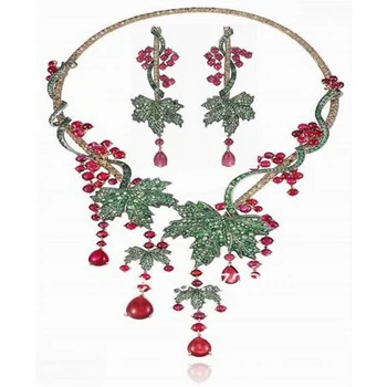New Qi Xuan_Fashion Jewelry_Customized Red Stone Fruits Wedding Jewelry Set_S925 Solid Silver Jewelry Set_Factory Directly Sale
New Qi Xuan_Fashion Jewelry_Customized Red Stone Fruits Wedding Jewelry Set_S925 Solid Silver Jewelry Set_Factory Directly Sale