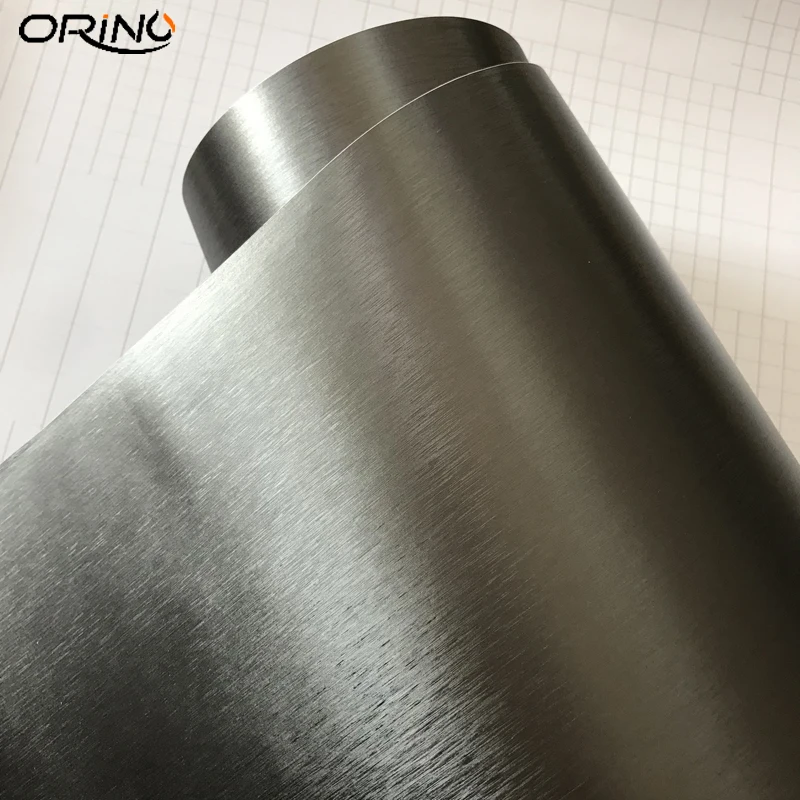 Grey Brushed Metallic Vinyl Film Sticker-3