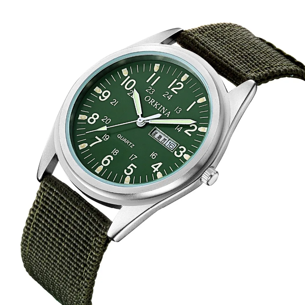 Люксовые брендовые военные часы мужские кварцевые аналоговые кожаные холщовые
