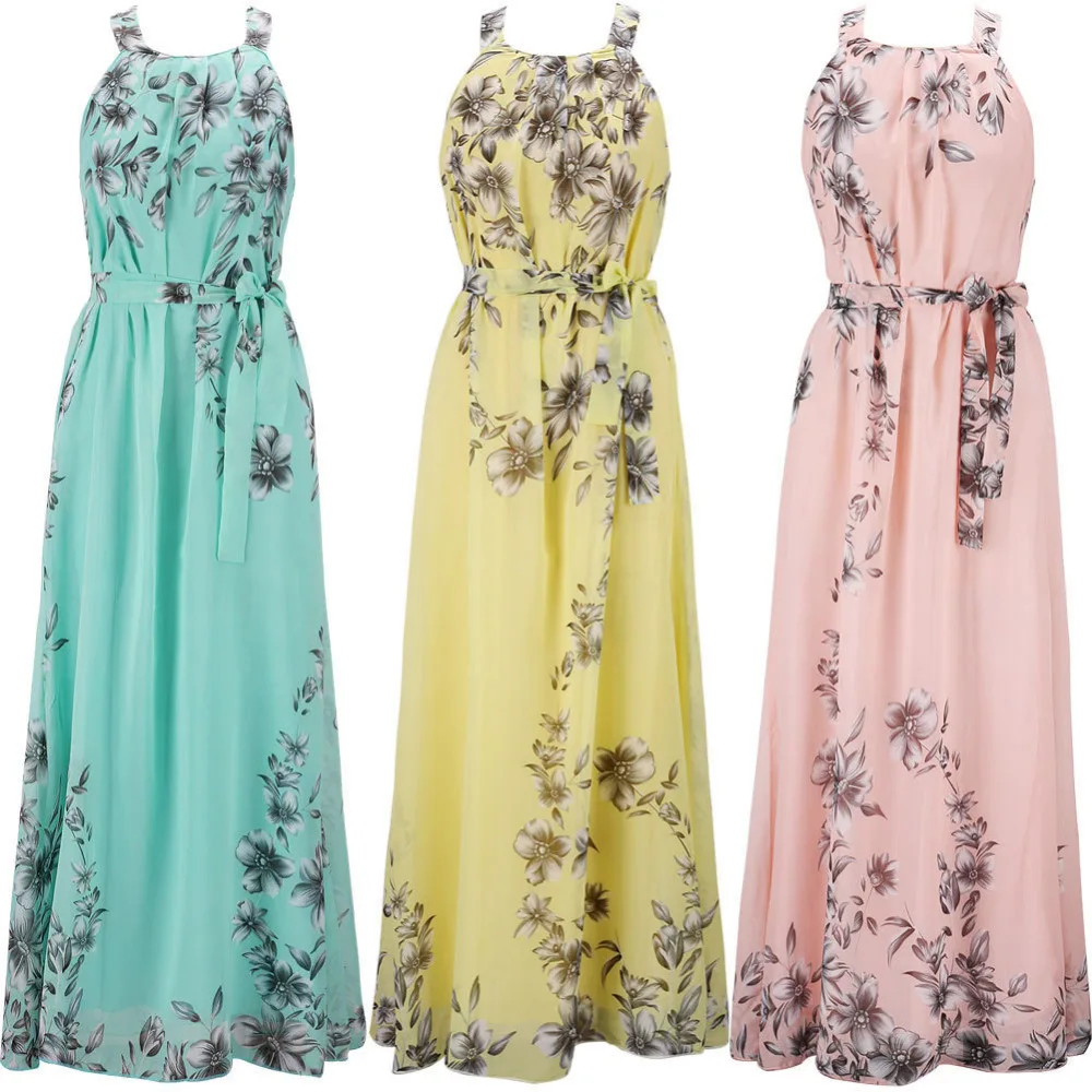 2016 New Brand Summer Women Print Long Dress Hot Beach Wear Sashes 6XL Maxi Sexy Dress Sleevelss Bow Flower Floral Dresses
2016 New Brand Summer Women Print Long Dress Hot Beach Wear Sashes 6XL Maxi Sexy Dress Sleevelss Bow Flower Floral Dresses