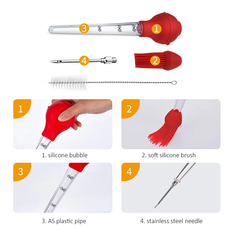 1 Set meat injector with cleaning brush 1 set meat injector with cleaning brush - - 1 Set meat injector with cleaning brush - photo HTB19ud3aOzxK1Rjy1zkq6yHrVXaW - 1 Set meat injector with cleaning brush 1 set meat injector with cleaning brush - - 1 Set meat injector with cleaning brush