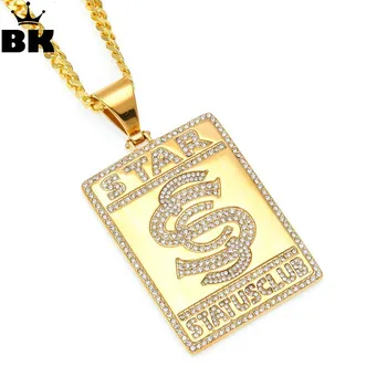 Square Stainless Steel Pendant Necklace High Polished Dog Tag Iced Out Rhinestone Star Status Club $dollar Charming Pendant
Square Stainless Steel Pendant Necklace High Polished Dog Tag Iced Out Rhinestone Star Status Club $dollar Charming Pendant