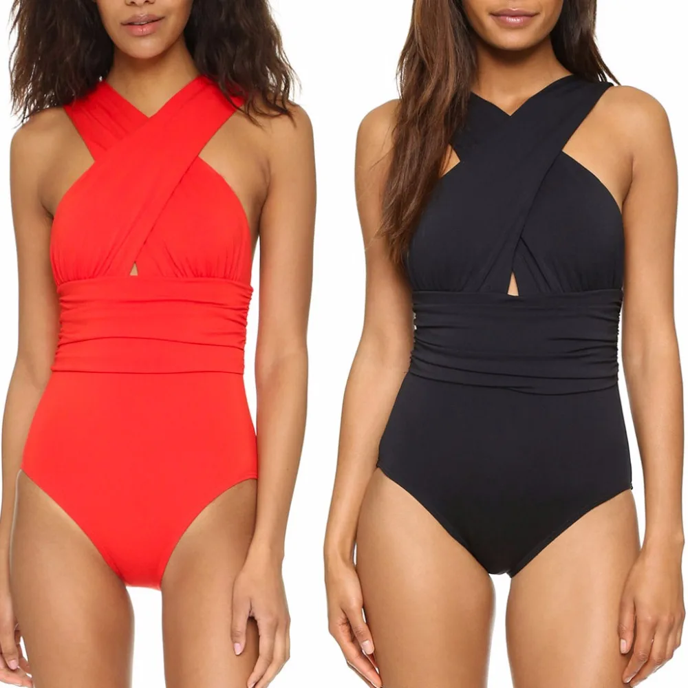 Women Cross Bandage Backless Solid Triangle One-piece Swimsuit Bathing Suit Hot
Women Cross Bandage Backless Solid Triangle One-piece Swimsuit Bathing Suit Hot