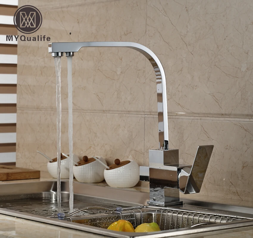 Brand New Dual Handle Kitchen Faucets Household Water Purifier Pure Filter Tap Kitchen Taps Mixer Tap Chrome Finsih
Brand New Dual Handle Kitchen Faucets Household Water Purifier Pure Filter Tap Kitchen Taps Mixer Tap Chrome Finsih