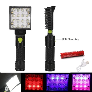 16 LED Flashlight USB Rechargeable Working Torch 4 Modes Magnet Hook Torch Lamp For Traffic Warning Rescue Beacon Flare Light
16 LED Flashlight USB Rechargeable Working Torch 4 Modes Magnet Hook Torch Lamp For Traffic Warning Rescue Beacon Flare Light