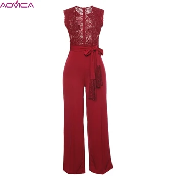 Lace Jumpsuit Women Rompers Summer 2019 Elegant Ladies Office Work Wear Sleeveless Wide Leg Playsuit Tracksuit Long Pants
Lace Jumpsuit Women Rompers Summer 2019 Elegant Ladies Office Work Wear Sleeveless Wide Leg Playsuit Tracksuit Long Pants