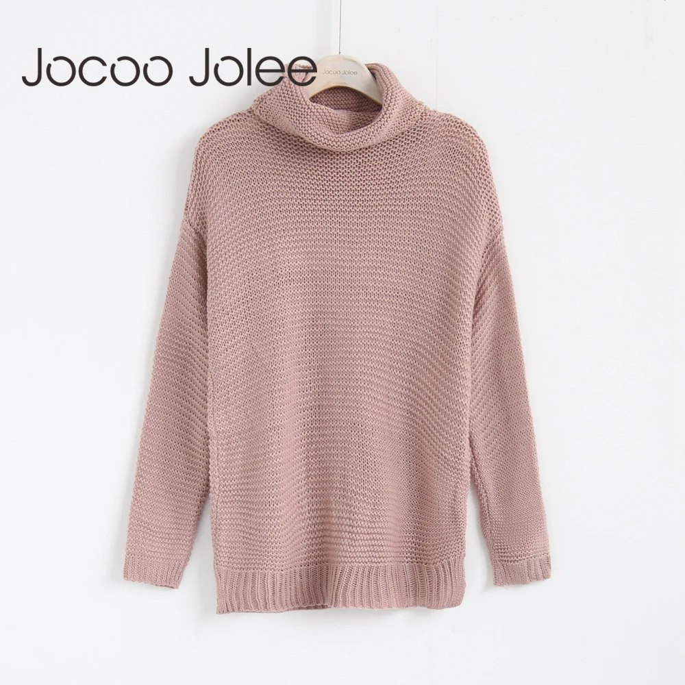 Jocoo Jolee Women Basic Solid Turtleneck Sweaters Casual Loose Knitted Sweater Jumpers Pullover Women's Sweaters for Winter 2018
Jocoo Jolee Women Basic Solid Turtleneck Sweaters Casual Loose Knitted Sweater Jumpers Pullover Women's Sweaters for Winter 2018