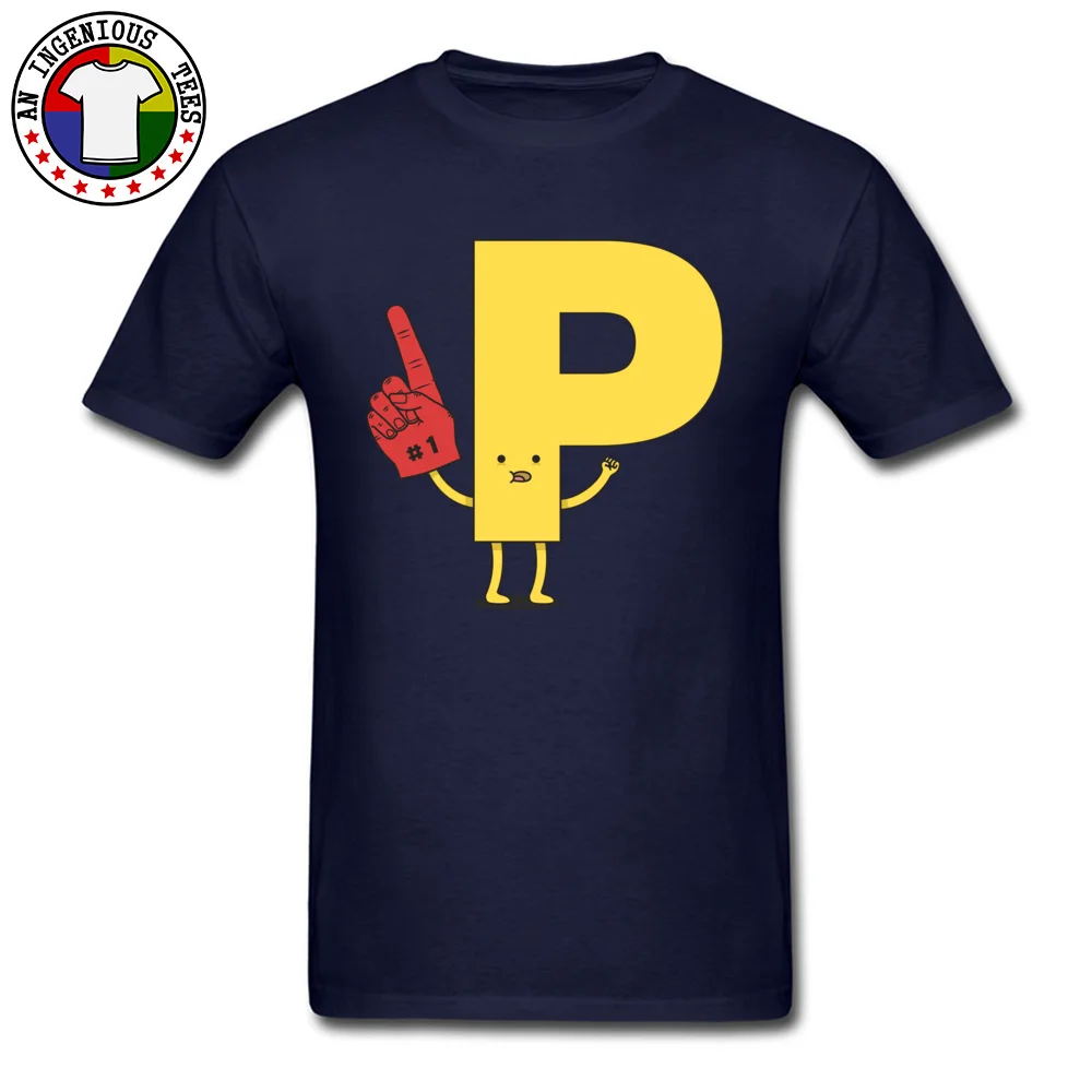 Go P 100% Cotton Fabric Printed On Tops T Shirt Discount Short Sleeve Adult Top T-shirts Casual Labor Day Tee-Shirts Round Neck Go P navy