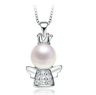 Fashion angel imitation shell pearl crystal design 925 sterling silver female pendant necklaces birthday gift short box chain
Fashion angel imitation shell pearl crystal design 925 sterling silver female pendant necklaces birthday gift short box chain
