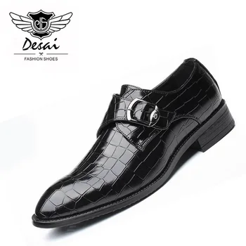 DESAI Luxury Brand Leather Fashion Men Business Dress Loafers Pointy Black Shoes Oxford Breathable Formal Wedding Shoes
DESAI Luxury Brand Leather Fashion Men Business Dress Loafers Pointy Black Shoes Oxford Breathable Formal Wedding Shoes