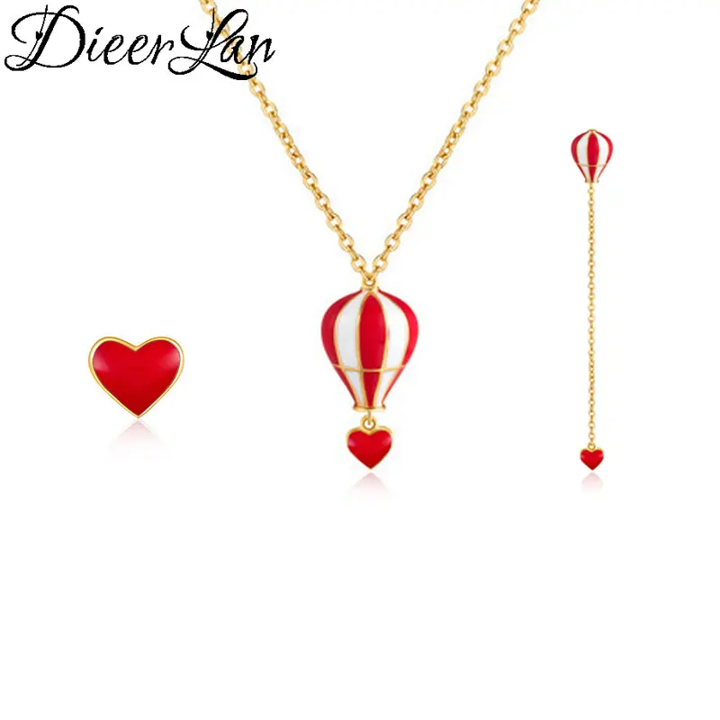 DIEERLAN Bridal Jewelry Sets Dubai 925 Sterling Silver Long Hot Air Balloon Earrings Heart Necklaces Pendant for Women Party
DIEERLAN Bridal Jewelry Sets Dubai 925 Sterling Silver Long Hot Air Balloon Earrings Heart Necklaces Pendant for Women Party