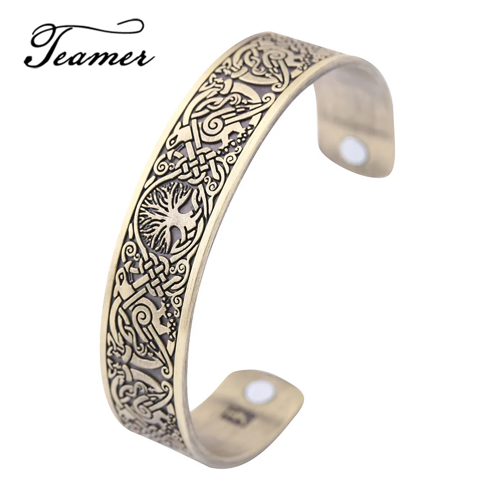 Teamer Tree of Life Engraved Bangles Jewelry Viking Cuff Bangle Silver Plated Magnetic Bracelets Health Care For Man Women Gift
Teamer Tree of Life Engraved Bangles Jewelry Viking Cuff Bangle Silver Plated Magnetic Bracelets Health Care For Man Women Gift