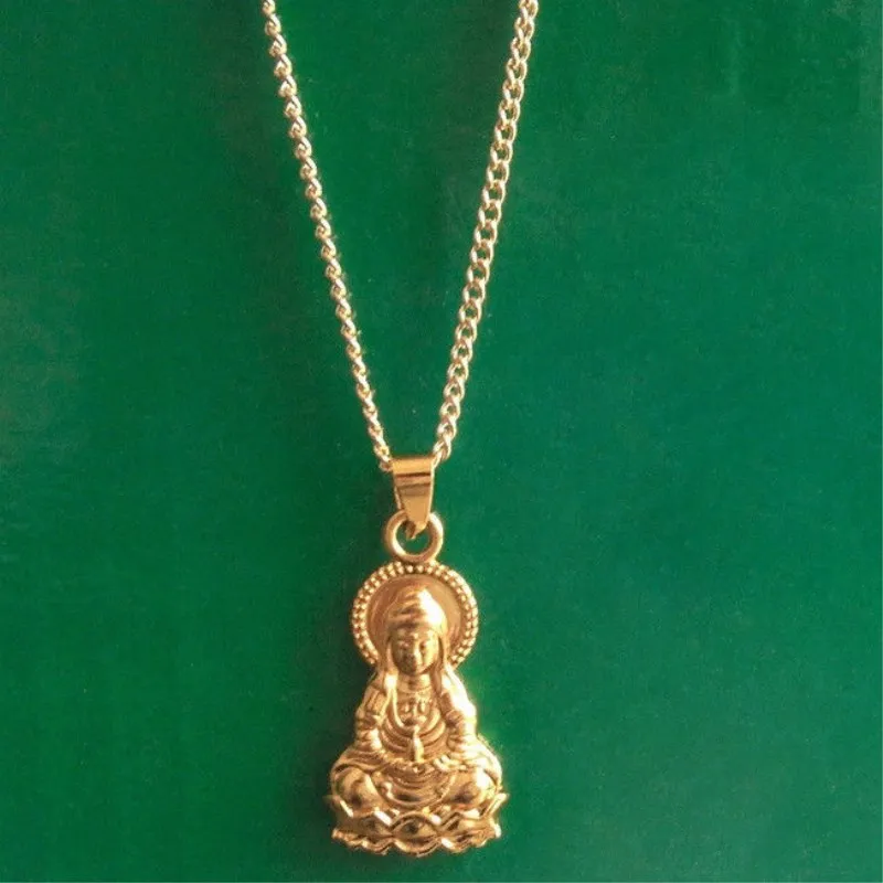 Golden color Guanyin Buddha pendant Necklace Double 25*10MM pendant budda necklace
Golden color Guanyin Buddha pendant Necklace Double 25*10MM pendant budda necklace