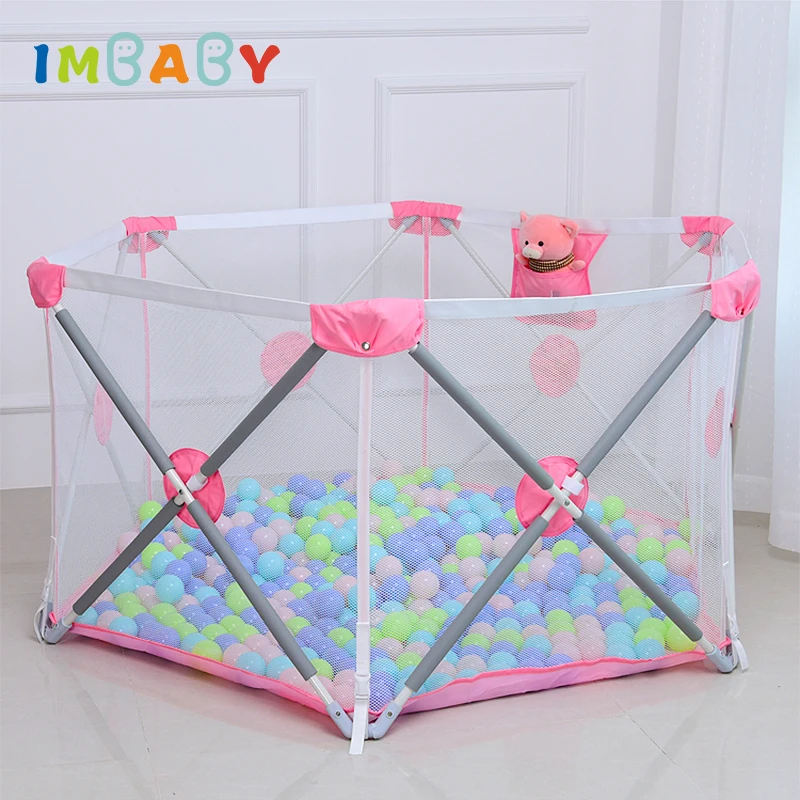 

IMBABY Not Installation Baby Playpen Fence Safety Barrier For 0-6Y Kids Children Playpen Newborns Game Playpen Tent For Infants