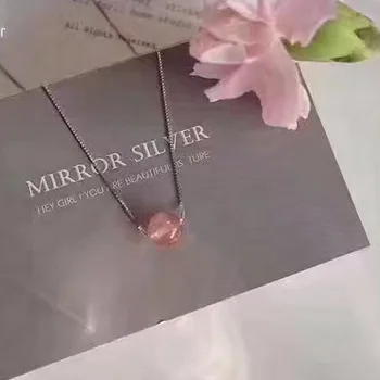 Fidelity natural Strawberry crystal simple round pendants s925 sterling silver fine jewelry gift for women natural pink gemstone
Fidelity natural Strawberry crystal simple round pendants s925 sterling silver fine jewelry gift for women natural pink gemstone