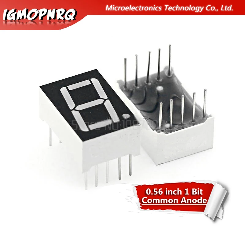 5pcs Digital tube segment Common Anode Red 1 Bit digital Tube 0.56 inch hjxrhgal Red LED Display 5161BS
5pcs Digital tube segment Common Anode Red 1 Bit digital Tube 0.56 inch hjxrhgal Red LED Display 5161BS
