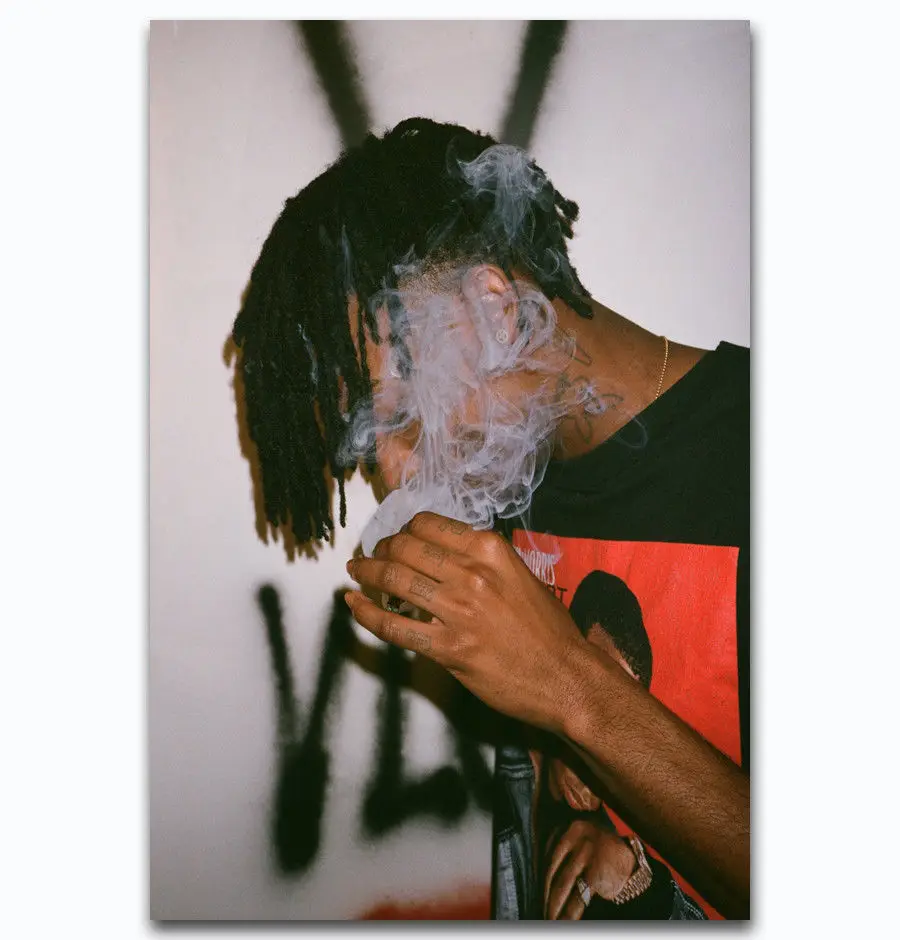 Hot New Playboi Carti Smoke Music Hip Hop-Silk Art Poster Wall Sicker Decoration Gift