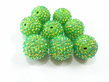 Wholesale Large Size 24mm 80pcs/lot Light Green AB Resin Rhinestone Beads For Chunky Necklace Making
Wholesale Large Size 24mm 80pcs/lot Light Green AB Resin Rhinestone Beads For Chunky Necklace Making