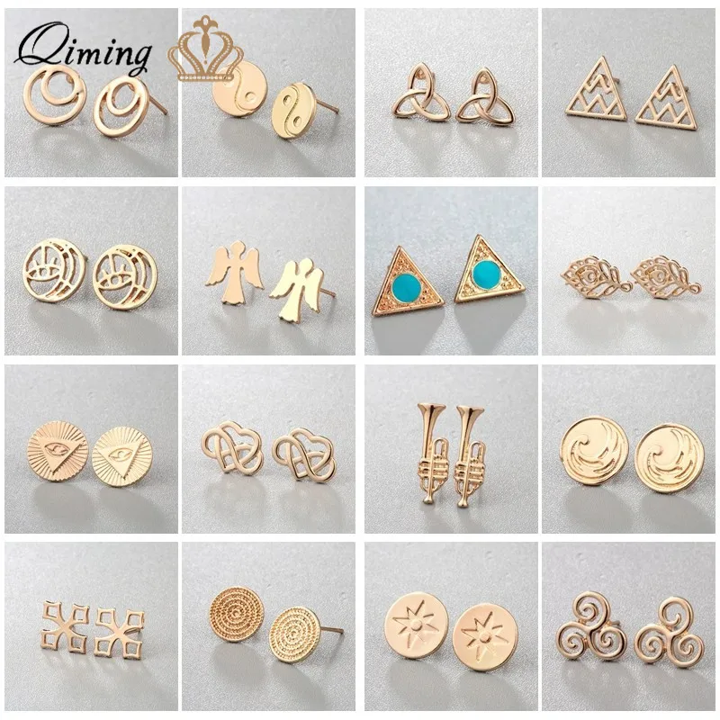 Gold Geometric Minimalist Earrings Circle Love Heart Cross Triangle Earring Bohemia Simple Trendy Stud Earrings Women Best Gift
Gold Geometric Minimalist Earrings Circle Love Heart Cross Triangle Earring Bohemia Simple Trendy Stud Earrings Women Best Gift