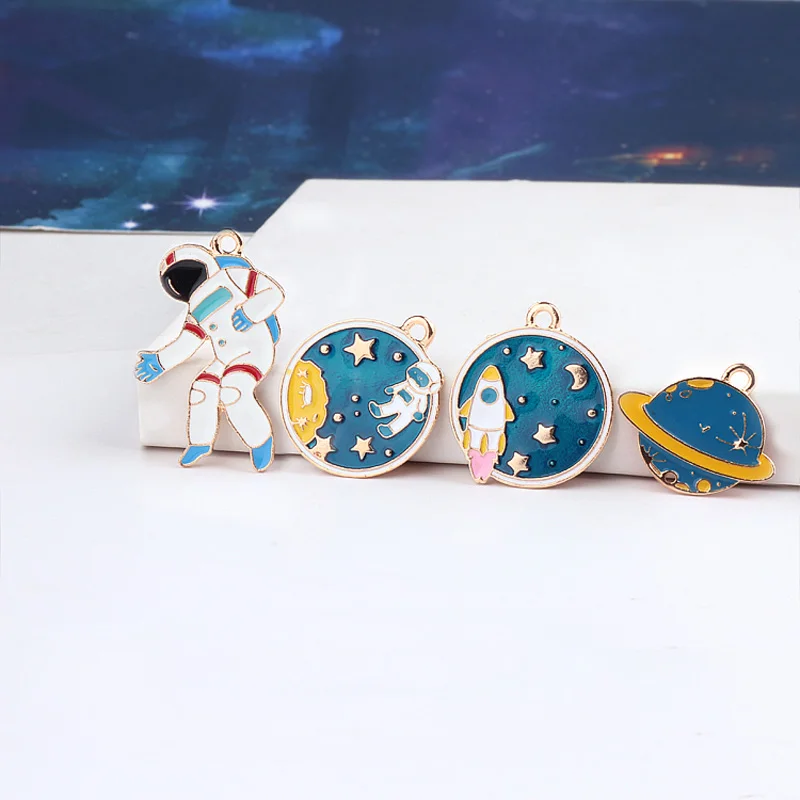 5pcs Lovely Spaceman Enamel Jewelry Charms DIY Eardrop Findings Women Planet Necklace Pendant Charm Accessories C53
5pcs Lovely Spaceman Enamel Jewelry Charms DIY Eardrop Findings Women Planet Necklace Pendant Charm Accessories C53