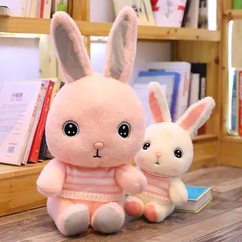 Cute Big Ear Bunny Plush Toy Pink ears Rabbit with Scarf Striped sweater Dressing Rabbit Stuffed Animal toys for Girl Birthday
Cute Big Ear Bunny Plush Toy Pink ears Rabbit with Scarf Striped sweater Dressing Rabbit Stuffed Animal toys for Girl Birthday