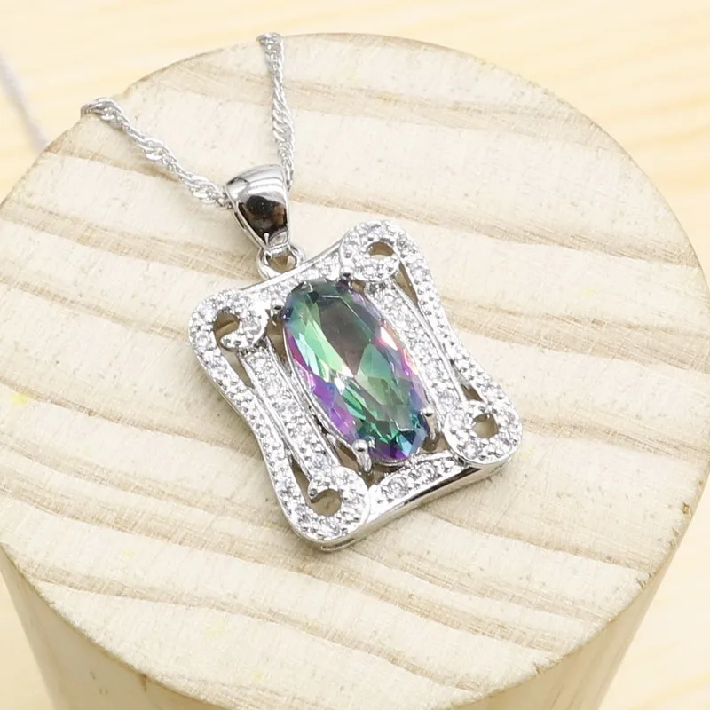 Geometric Rainbow Blue Champagne Green Stones Necklace Pendant For Women Jewelry 4 colors Available
Geometric Rainbow Blue Champagne Green Stones Necklace Pendant For Women Jewelry 4 colors Available
