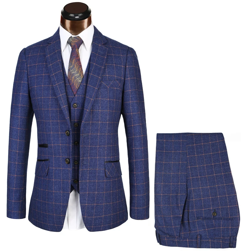 Euro Size US Plaid Mens Suits Blue Slim Fit Suit Men Business Ternos Business Suit Mariage Homme Stylish Prom Male Blazer Brand
Euro Size US Plaid Mens Suits Blue Slim Fit Suit Men Business Ternos Business Suit Mariage Homme Stylish Prom Male Blazer Brand