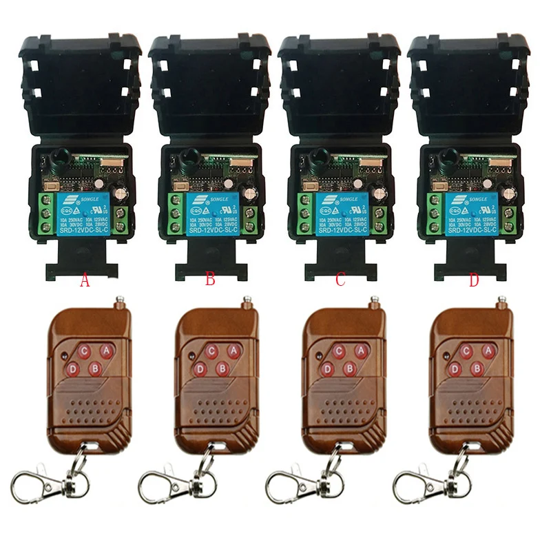 Wireless Remote Control Light Switch 10A Relay Output Radio DC12V 24V 1CH 1 Channel Receiver Module + 50-500M Transmitter
Wireless Remote Control Light Switch 10A Relay Output Radio DC12V 24V 1CH 1 Channel Receiver Module + 50-500M Transmitter