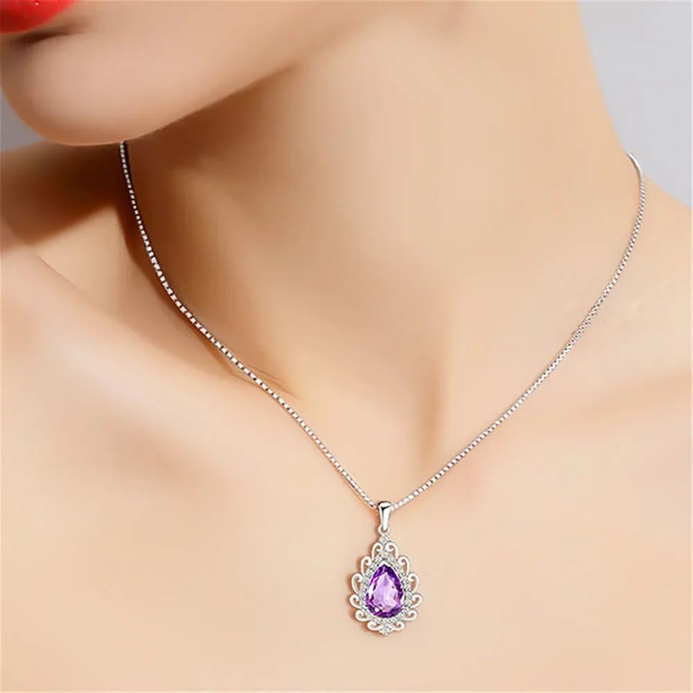 Women Necklaces Natural Silver Drops High-end Necklace Silver Pendant Jewelry Accessories Necklace Flawless Pendientes Turques
Women Necklaces Natural Silver Drops High-end Necklace Silver Pendant Jewelry Accessories Necklace Flawless Pendientes Turques