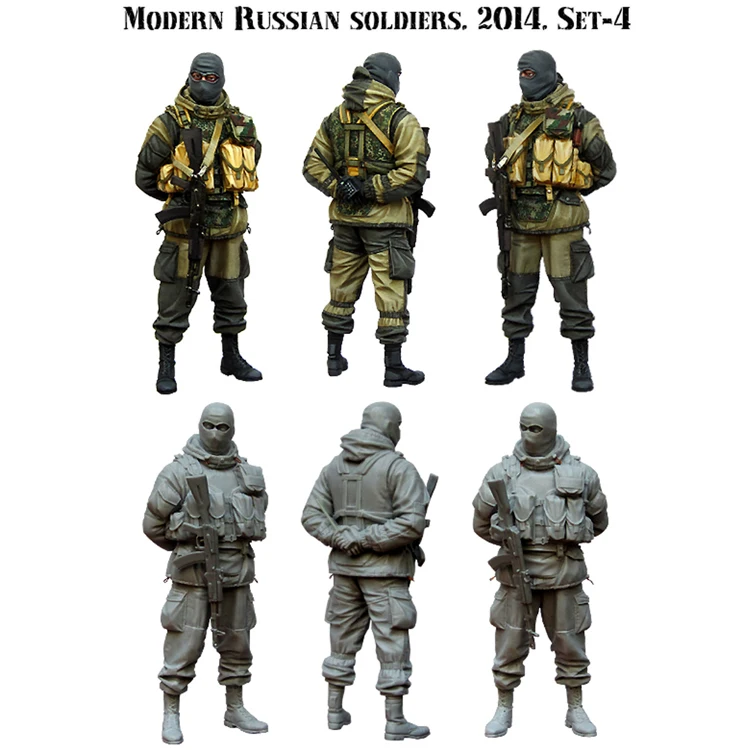 Фото 1/35 Scale Unpainted Resin Figure Modern Russian soldier ( 1 figure ) collection | Игрушки и хобби