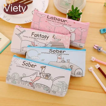 New Cute dog life pet student PU leather pencil case big eyes pencil bag stationery estojo escolar school supplies
New Cute dog life pet student PU leather pencil case big eyes pencil bag stationery estojo escolar school supplies