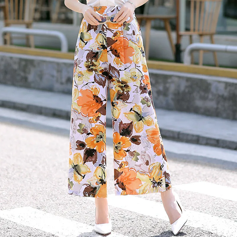 Women Floral Print Trousers Women Elastic High Waist Fashion Female Casual Streetwear Wide Leg Pants 2019 Plus Size Summer Pants
Women Floral Print Trousers Women Elastic High Waist Fashion Female Casual Streetwear Wide Leg Pants 2019 Plus Size Summer Pants
