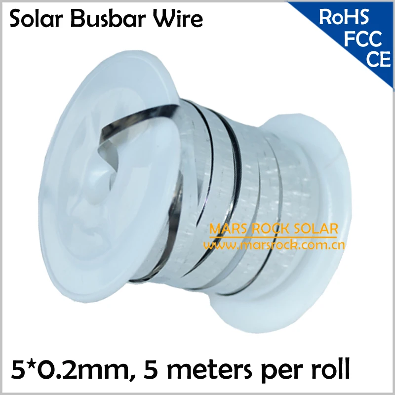 5Meter/Lot 5x0.2mm Solar Busbar Wire, Solar Welding Wire, Solar Connection Wire for DIY Make Solar Panel, Free Shipping
5Meter/Lot 5x0.2mm Solar Busbar Wire, Solar Welding Wire, Solar Connection Wire for DIY Make Solar Panel, Free Shipping
