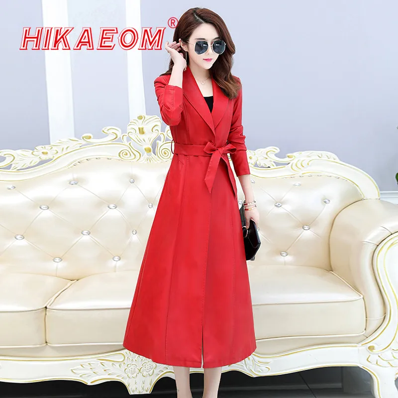 Ladies' Faux Leather Long Jackets Women Pu Leather Trench Coat Plus Size Female Calf Length Outerwear Coats Black Red XXXXL 2018
Ladies' Faux Leather Long Jackets Women Pu Leather Trench Coat Plus Size Female Calf Length Outerwear Coats Black Red XXXXL 2018