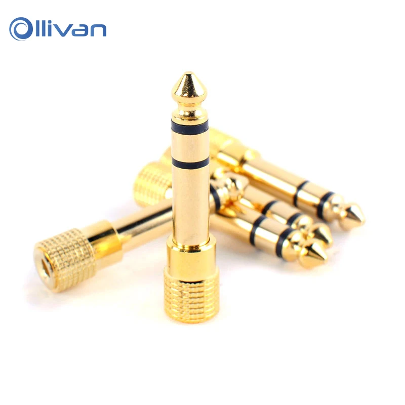 2pcs/lot 1/8" 3.5mm female to 1/4" 6.5mm male Stereo Headphone Microphone Audio Adapter Converter Jack Earphone Audio Adapter
2pcs/lot 1/8" 3.5mm female to 1/4" 6.5mm male Stereo Headphone Microphone Audio Adapter Converter Jack Earphone Audio Adapter