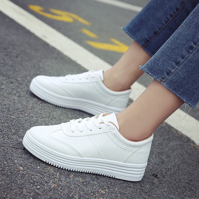 KESMALL Spring Women White Flat Sneaker Casual Shoes For Women Lace up White Shoes Creepers Platform Soft Shoes For Girls WS510
KESMALL Spring Women White Flat Sneaker Casual Shoes For Women Lace up White Shoes Creepers Platform Soft Shoes For Girls WS510