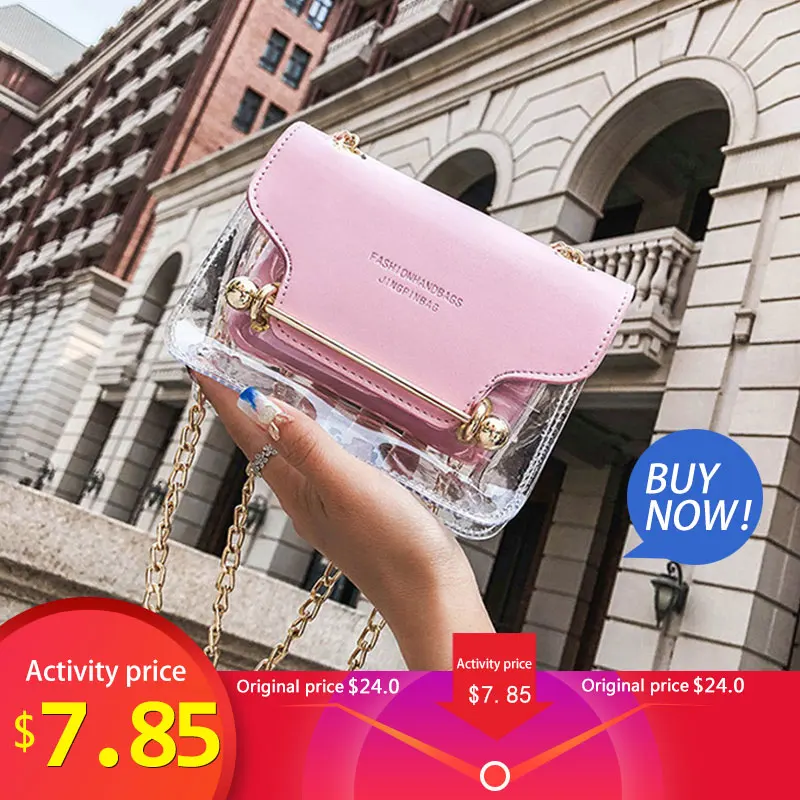 Women Small Composite Bag Transparent Casual Leather Trend Simple Chain Phone Beach Bag High Quality Messenger Bags For Girl
Women Small Composite Bag Transparent Casual Leather Trend Simple Chain Phone Beach Bag High Quality Messenger Bags For Girl