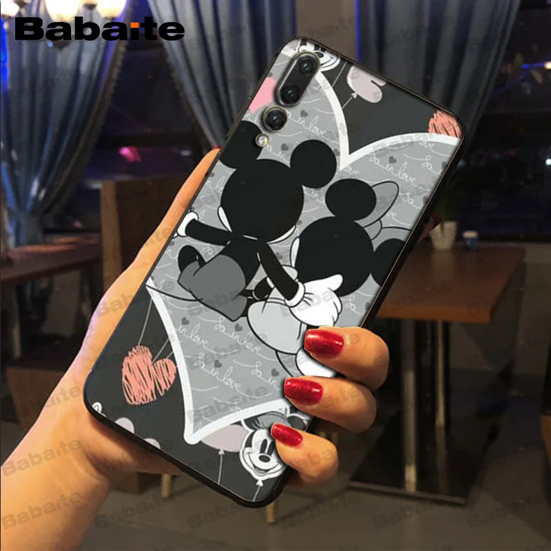 Babaite Kissing Mickey Minnie Mouse Phone Accessories Phone Case For huawei p20lite p9lite nova 3i honor 8x mate20 pro Cover