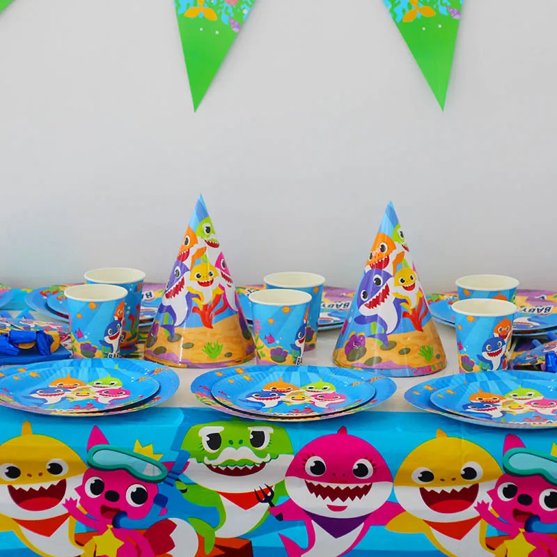 Newest Baby Shark Birthday Party Supplies Decorations Disposable Tableware Sets Baby Shark Birthday Theme Banners Cup Plates
Newest Baby Shark Birthday Party Supplies Decorations Disposable Tableware Sets Baby Shark Birthday Theme Banners Cup Plates