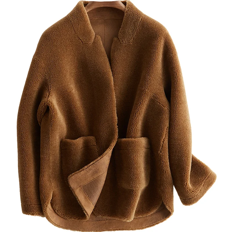 100% Wool Jacket Sheep Shearling Fur Winter Coat Women Clothes 2018 Real Fur Coat Korean Elegant PU Lining Casaco Feminino ZT809
100% Wool Jacket Sheep Shearling Fur Winter Coat Women Clothes 2018 Real Fur Coat Korean Elegant PU Lining Casaco Feminino ZT809