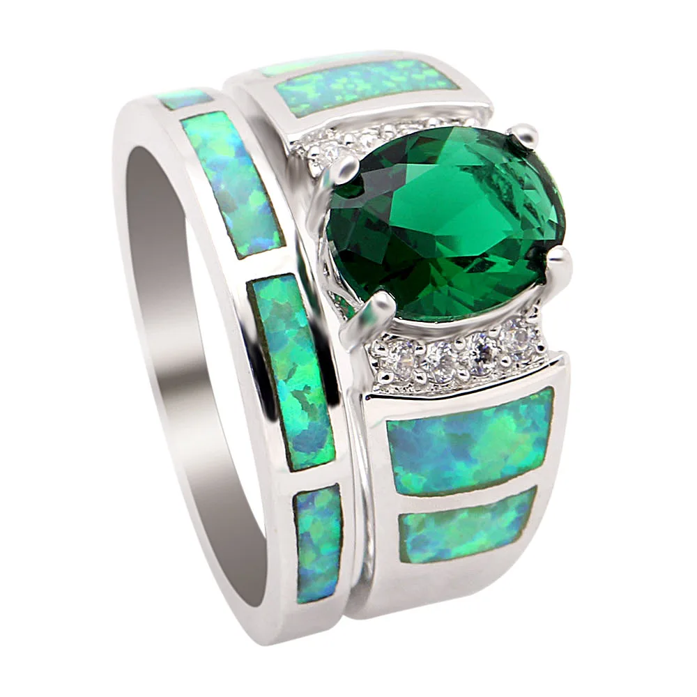 S925 MALL Jewelry Women Wedding Fire Opal Rings green CZ elegant wedding engagement silver color finger rings jewelry
S925 MALL Jewelry Women Wedding Fire Opal Rings green CZ elegant wedding engagement silver color finger rings jewelry