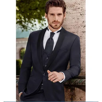 Custom Black lapel 3Pcs Slim Fit Gentleman costume homme suit Formal Occasion mens Prom tuxedo 2017 grey wedding suits for men
Custom Black lapel 3Pcs Slim Fit Gentleman costume homme suit Formal Occasion mens Prom tuxedo 2017 grey wedding suits for men