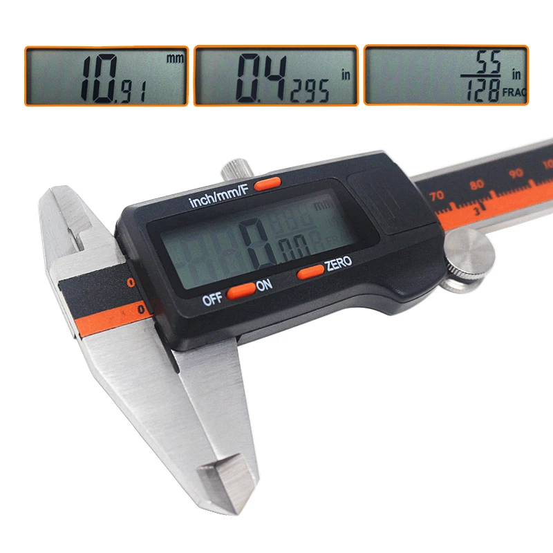 Digital Vernier Caliper 150mm 0.01mm Ruler Micrometer Guage LCD Display mm/inch Fraction Shiftable Electronic
Digital Vernier Caliper 150mm 0.01mm Ruler Micrometer Guage LCD Display mm/inch Fraction Shiftable Electronic
